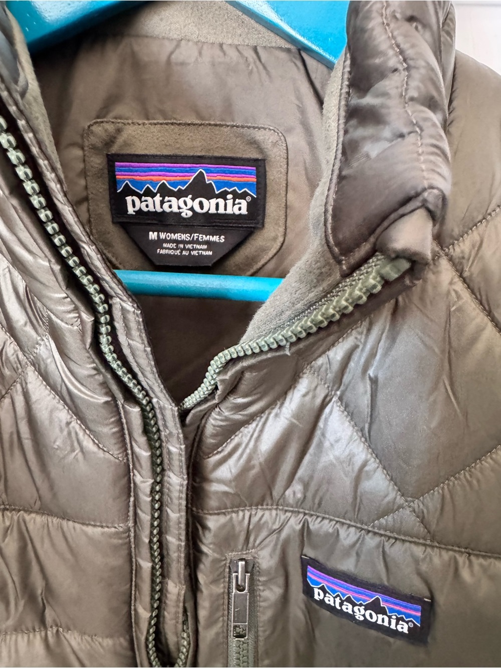 Women’s Patagonia Radalie Parka Outdoor Jacket Like New Olive Size Large - Picture 12 of 15